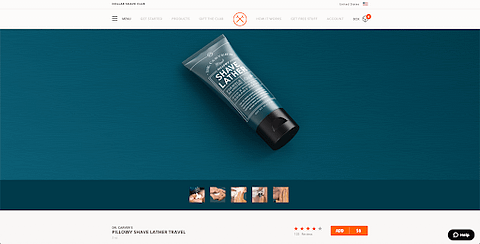 dollar shave club product page