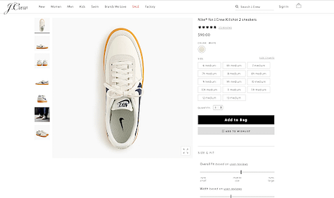 j crew product page