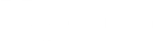 Adobe Solution Partner Gold Reverse Logo